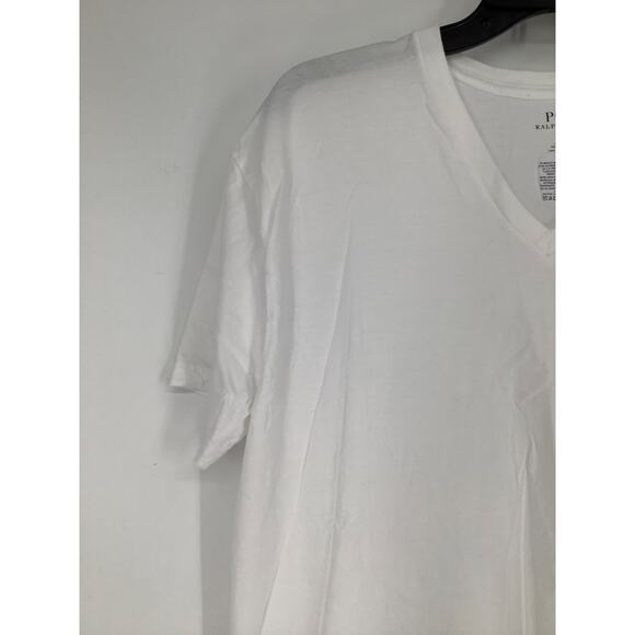 Polo Ralph Lauren 3 Pack Men's Large White Classic Fit V Neck Tee T Shirt D11 - Picture 4 of 7